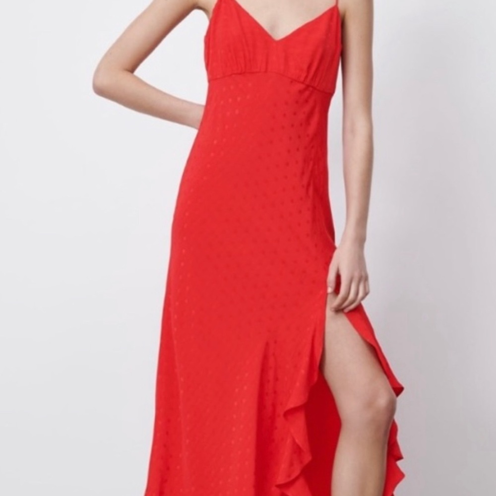 Zara Red Slip Dress
